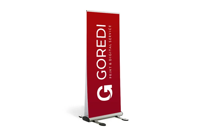 Roll-Up Duo Outdoor, System inkl. Druck